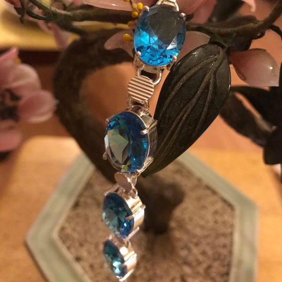 topaz Jewelry - Blue topaz 925 bracelet topaz Jewelry - Blue topaz 925 bracelet