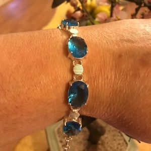 topaz Jewelry - Blue topaz 925 bracelet topaz Jewelry - Blue topaz 925 bracelet