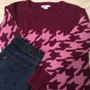 Liz Claiborne houndstooth sweater, size L