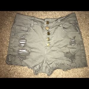 Army green shorts