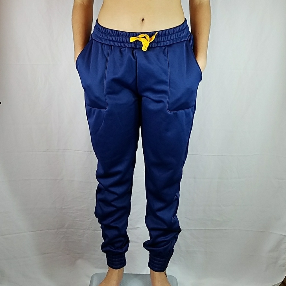 Womens Zipper Ankle Fleece Lined Joggers