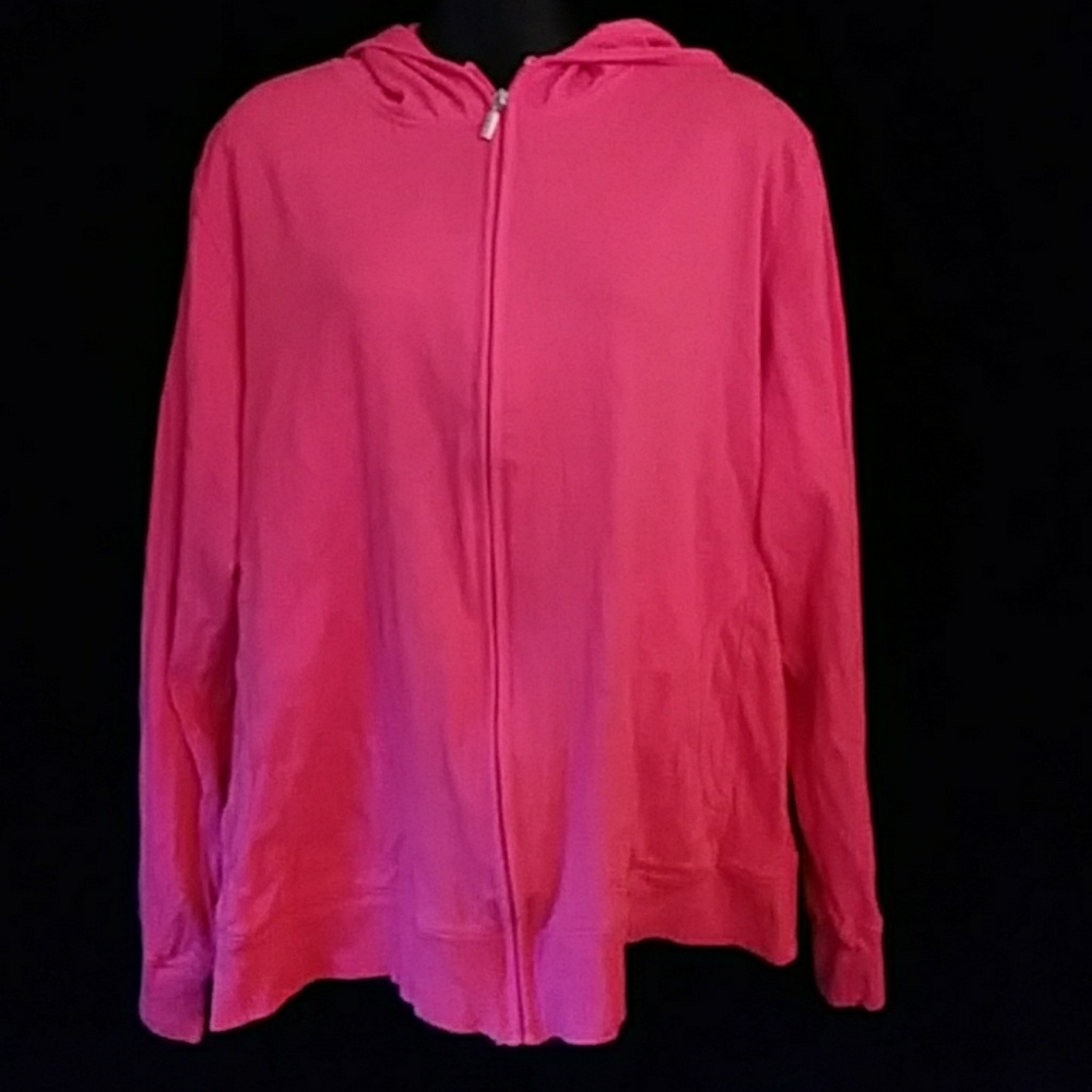 Northcrest pink zip up hoodie - size 1X