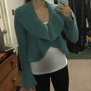 Teal wool sweater