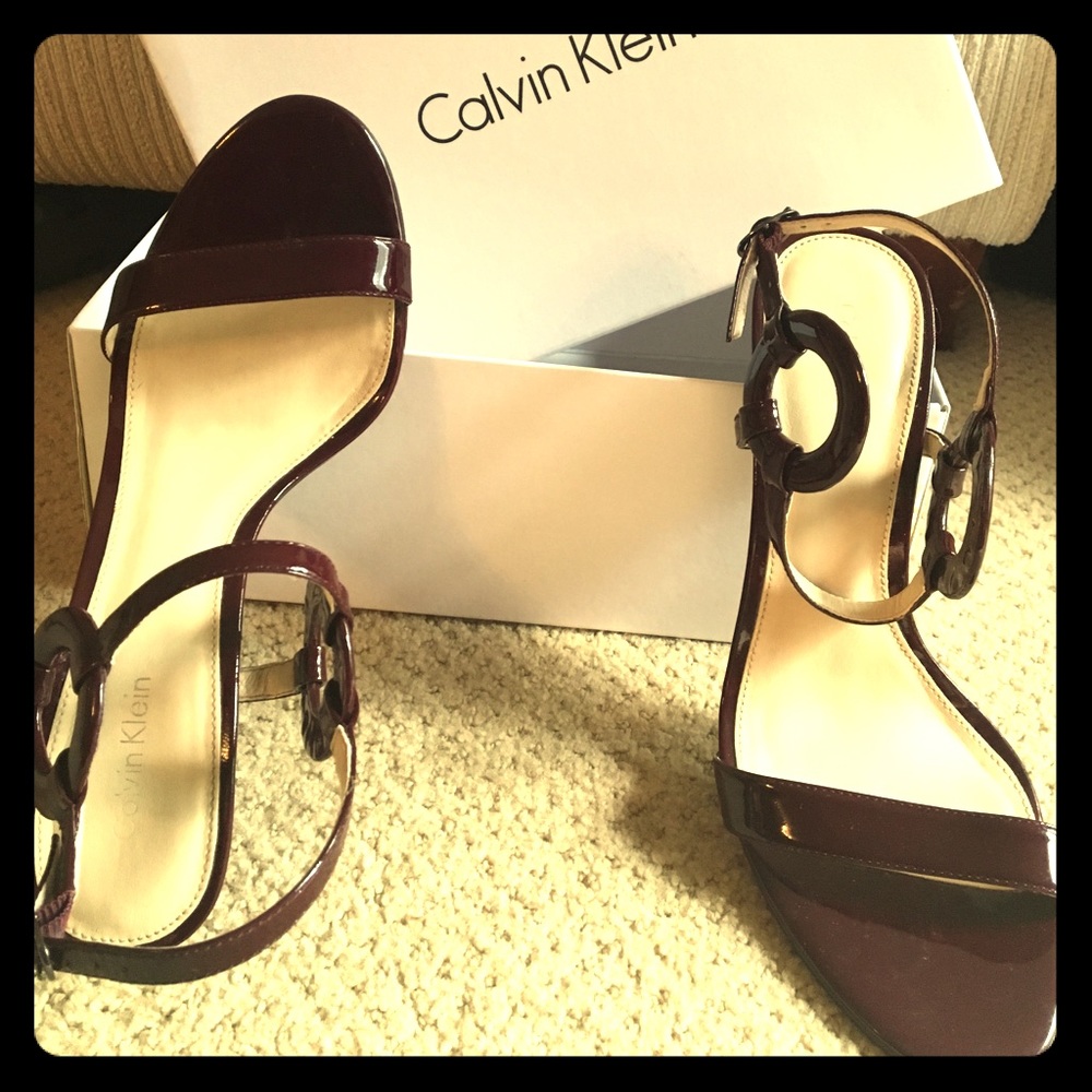 Calvin Klein shoes, 7M, deep wine color