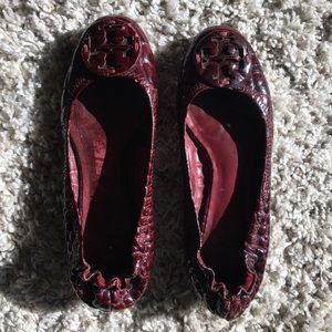 Tory Burch- burgundy flats