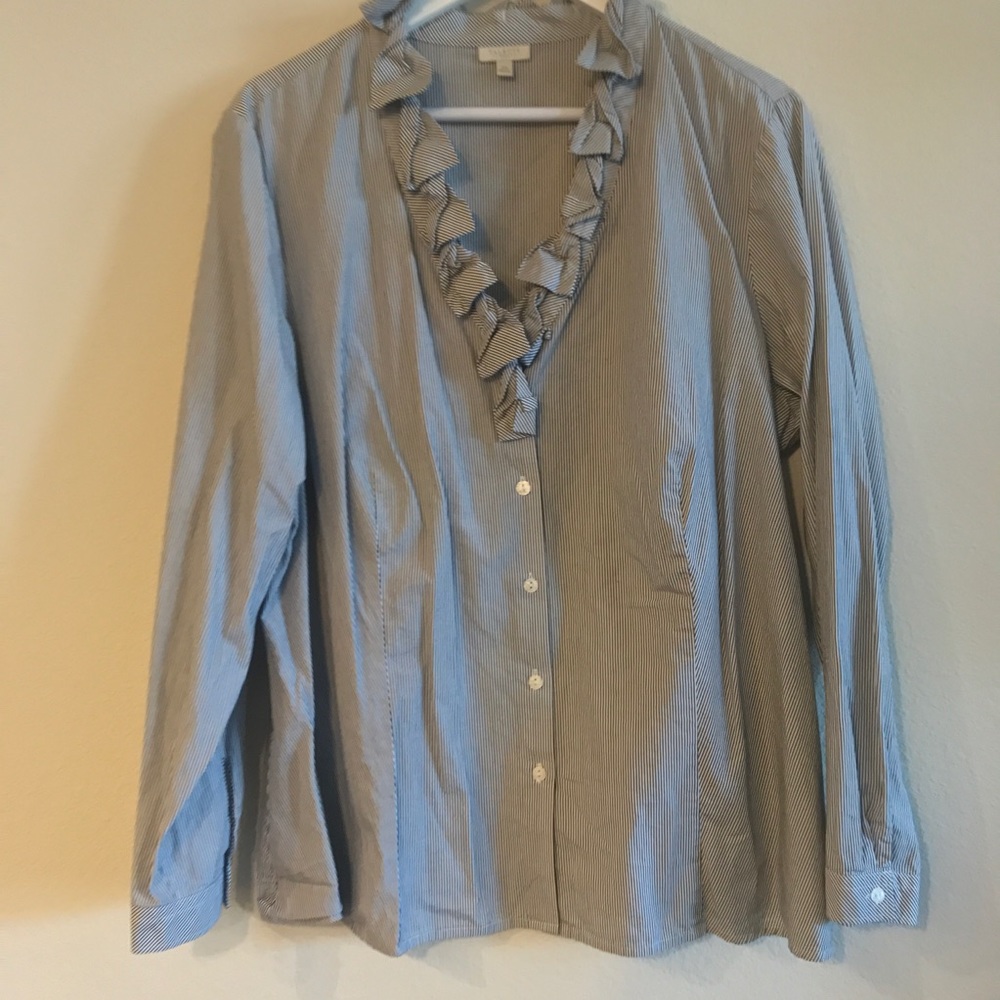 Talbots button down with beck detail