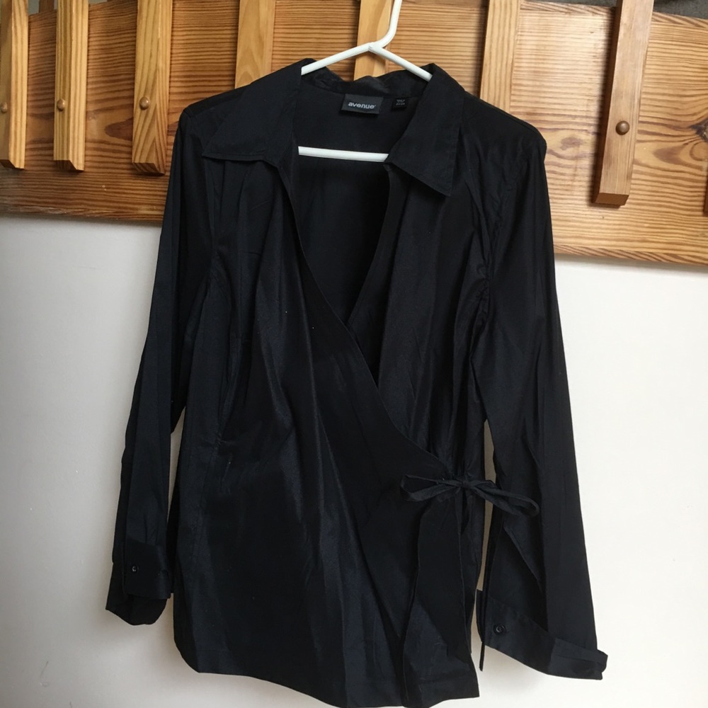 Avenue wrap around blouse plus size