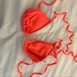 JCrew Hot Pink Bikini Top, size XL