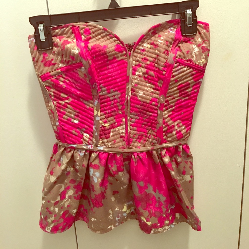 Nordstrom Printed peplum corset top!