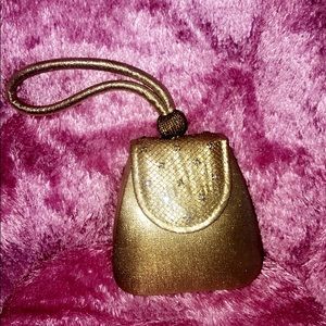 Gold evening bag