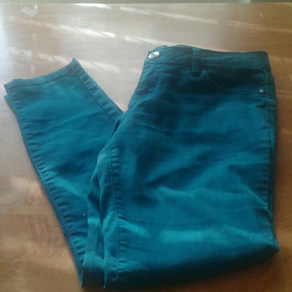 Forever 21 Turquoise Skinny Jeans