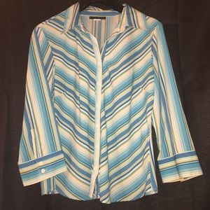 Ladies XL striped dress shirt