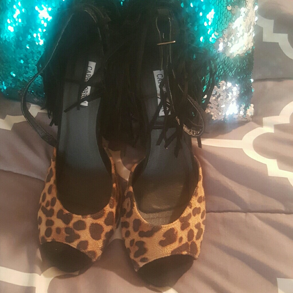 Leopard print heels