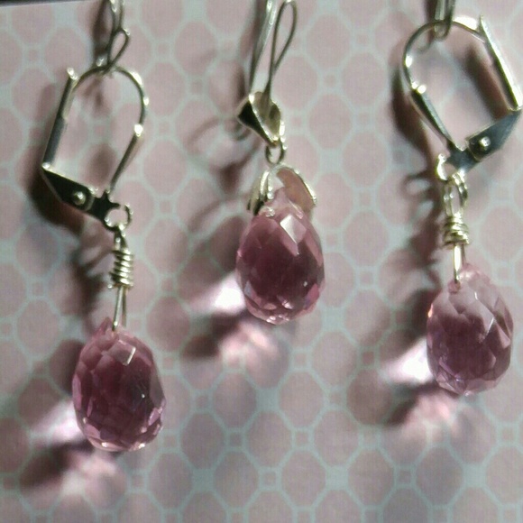 #0117 Pink Quartz Crystal Gemstone Set - Picture 1 of 3