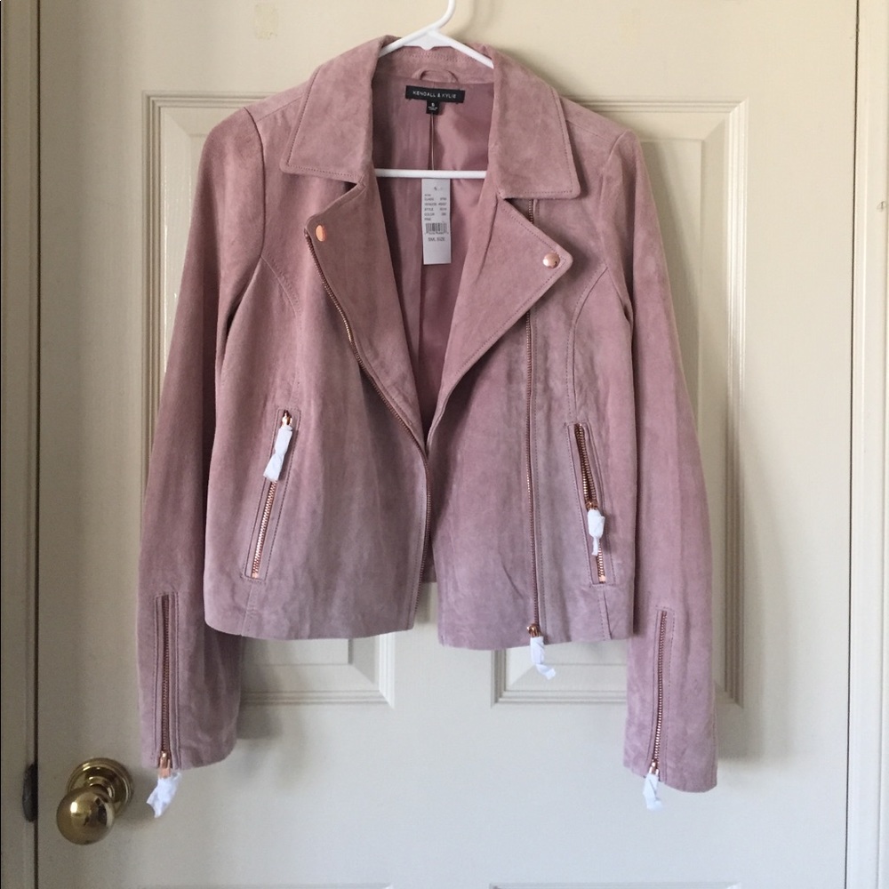 Kendall & Kylie suede moto jacket