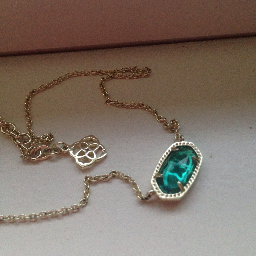 Aqua and gold Kendra Scott