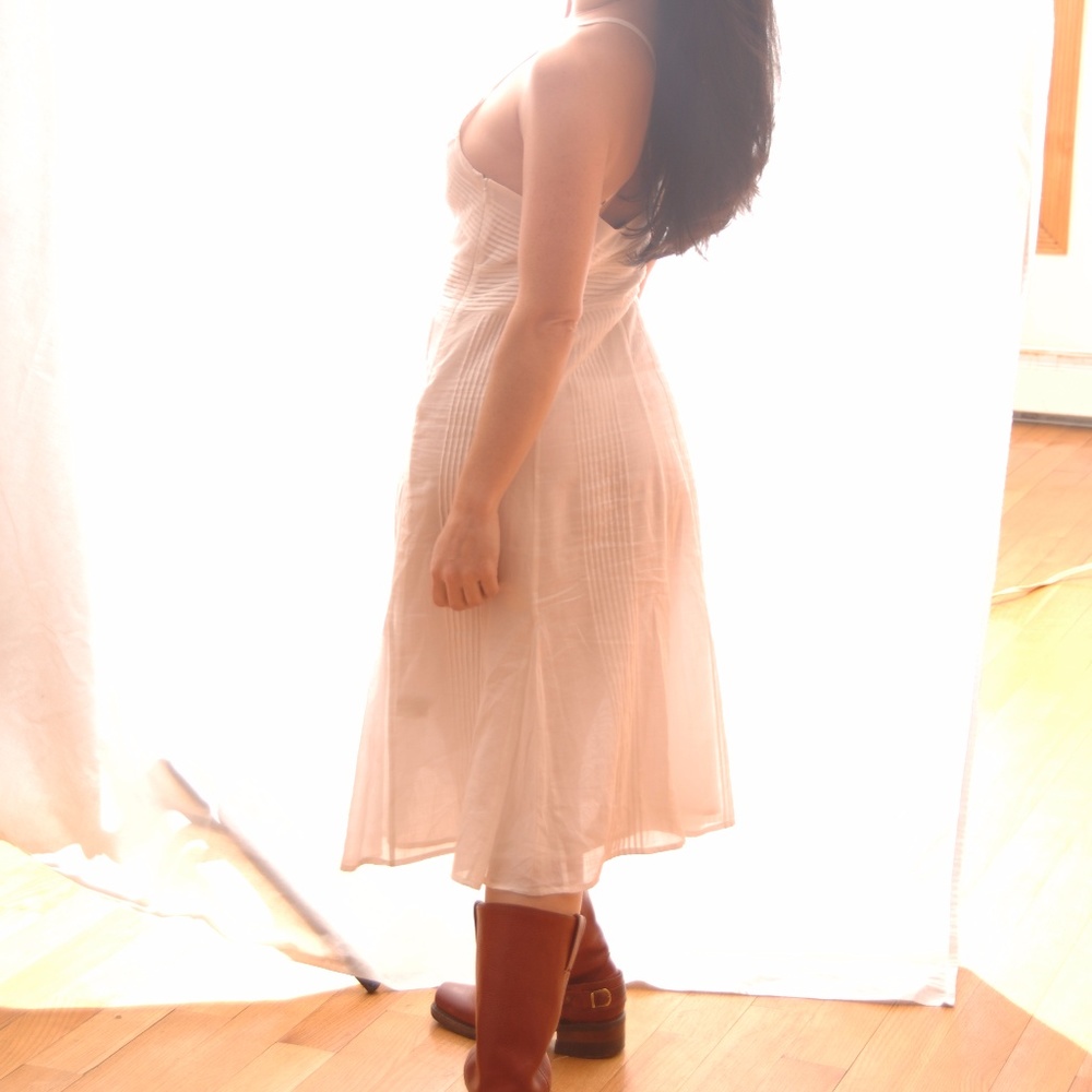 Theory sleeveless midi dress - white