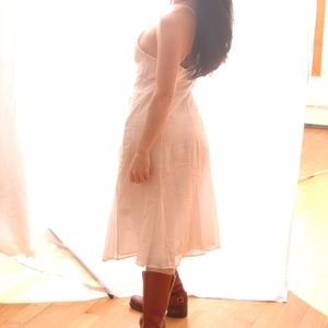 Theory sleeveless midi dress - white