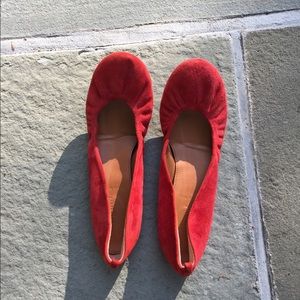 JCrew poppy suede flats size 8 (style # 46198)