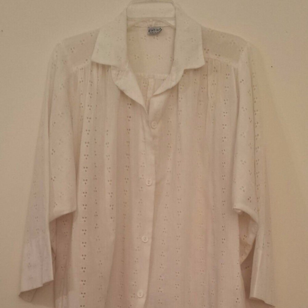 White chicken embroidered loose style overall