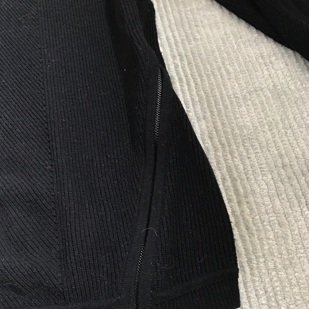 Black side zip sweater