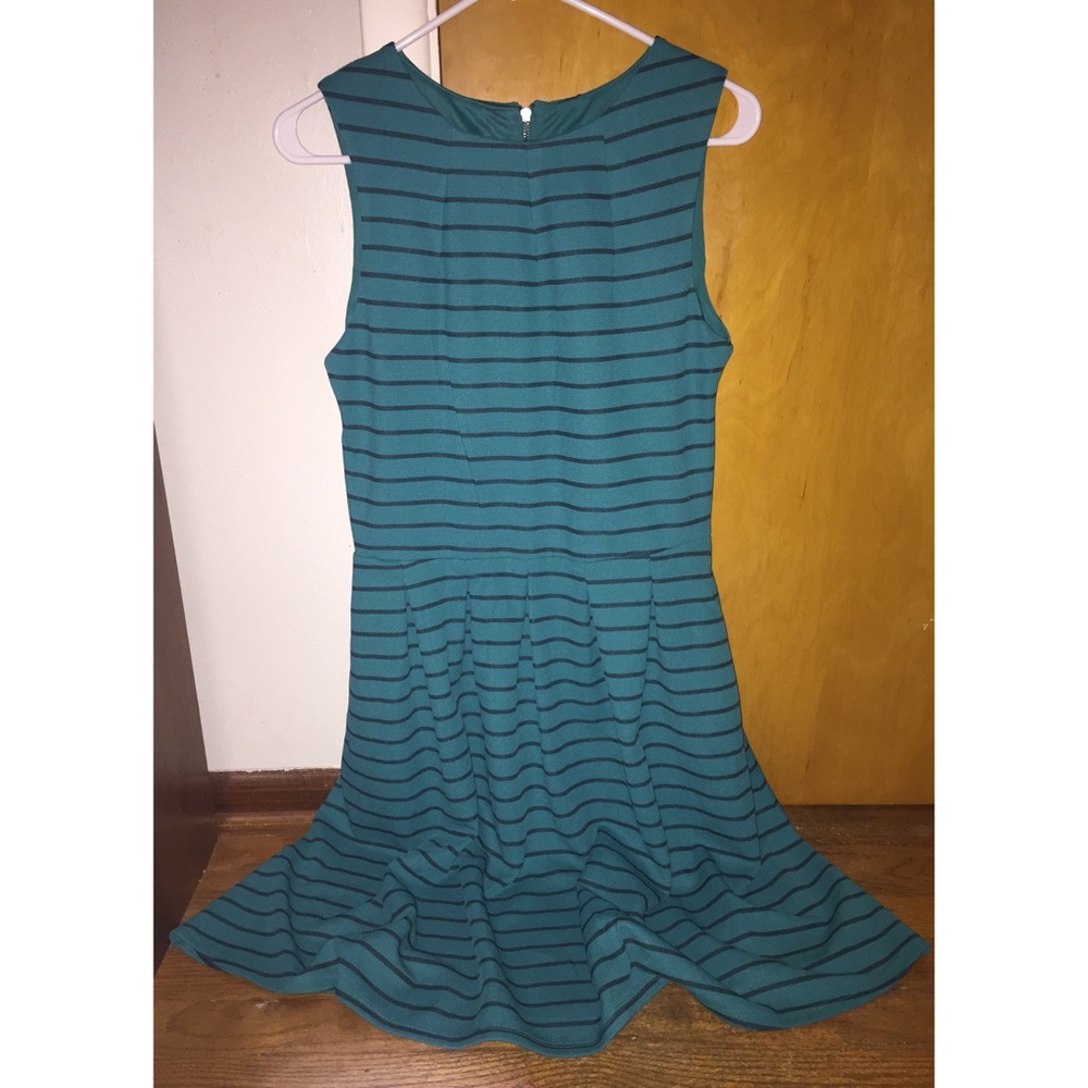 Teal Striped Summer Dress