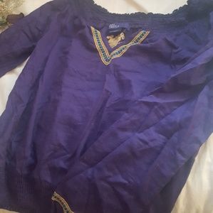 Long sleeve hippie blouse