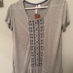 blue top with design NEW WITH TAGS