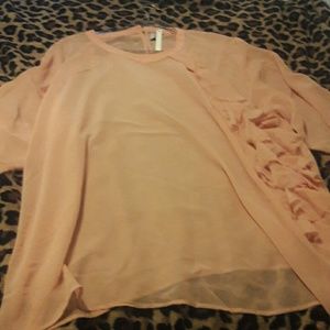 Asos Sheer Top With Ruffles