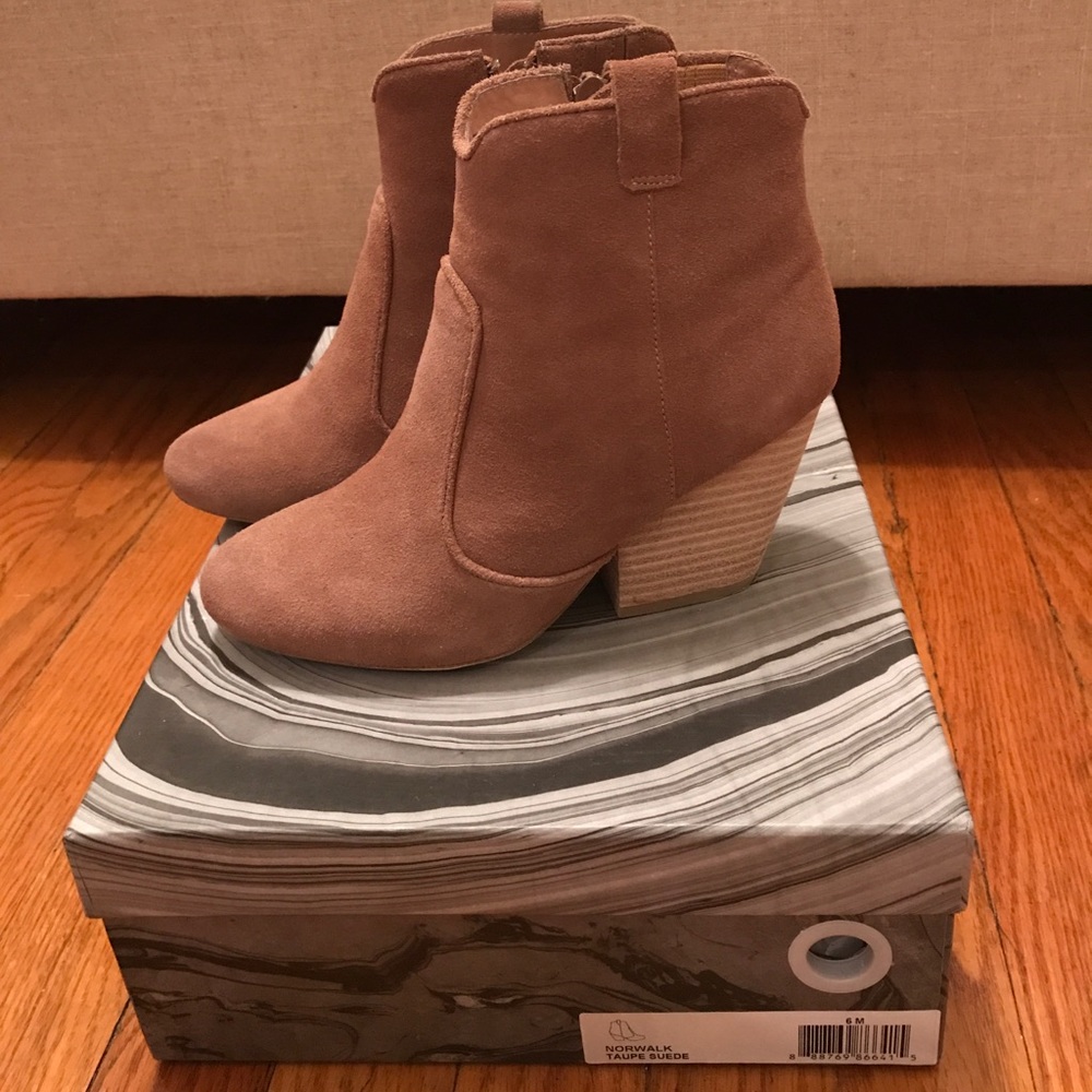 Jeffrey Campbell Suede Taupe Booties