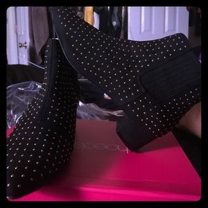 Studded block heel bootie BRAND NEW
