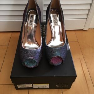 Badgley Mischka Grey Plum Humbie Pumps