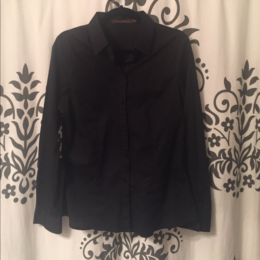 Black fitted dress shirt - never worn