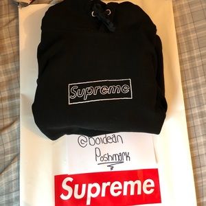 Supreme Kaws box logo hoodie