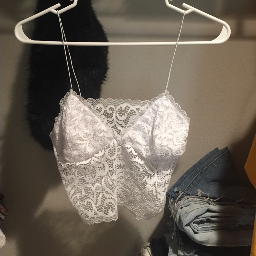 White lace bralette