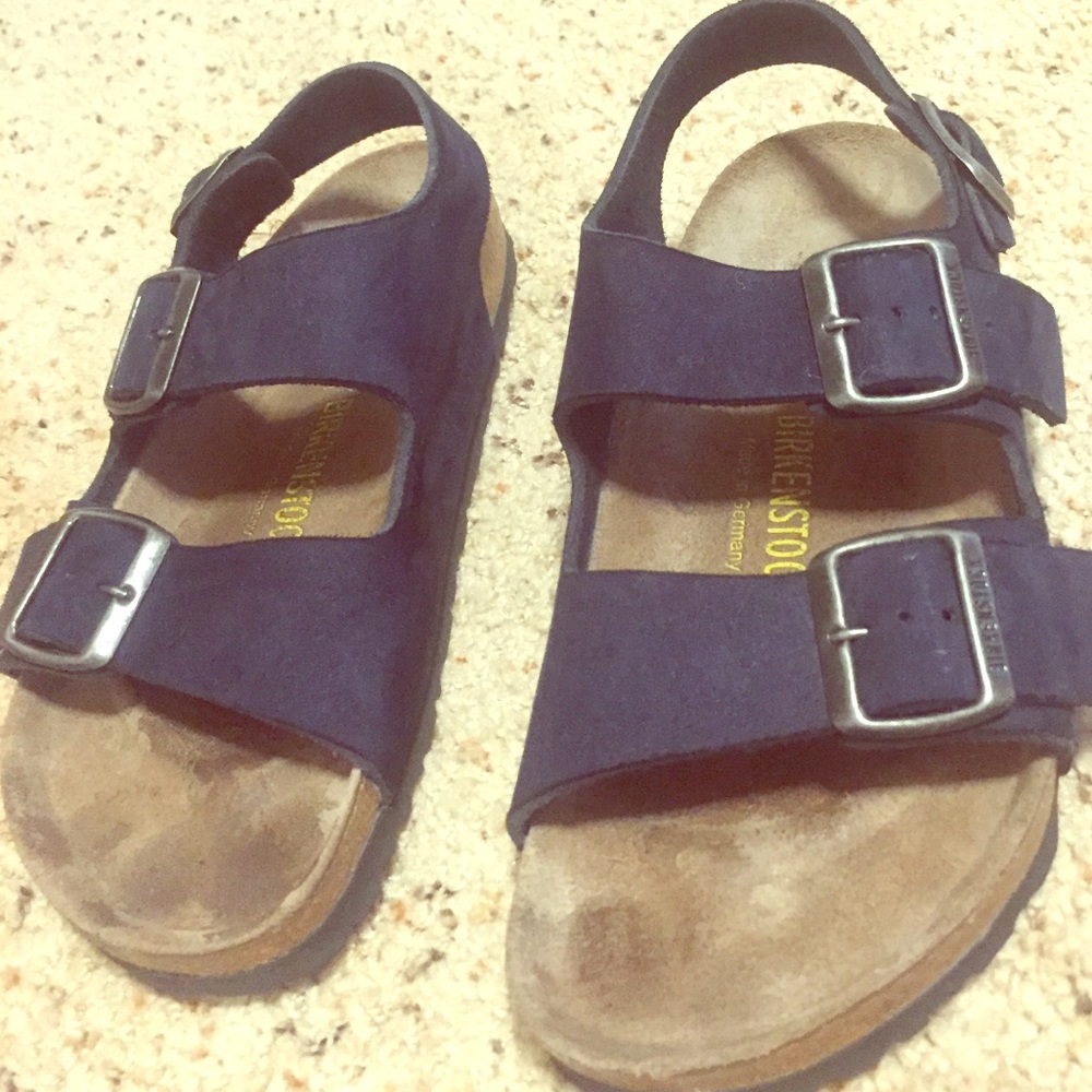 Suede Birkenstock Milano Sandals size 37