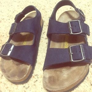 Suede Birkenstock Milano Sandals size 37