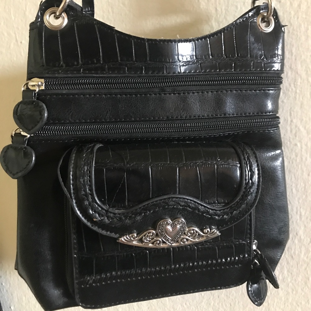 Small black Brighton purse, long straps!