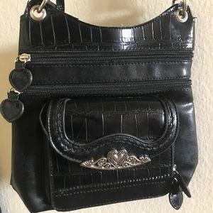 Small black Brighton purse, long straps!