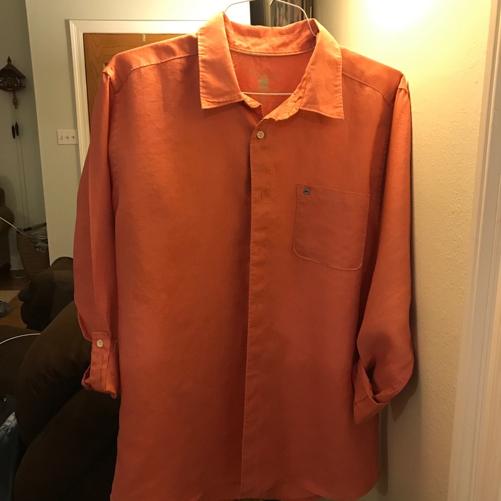 Men's Quicksilver LG-Salmon-Front Button Shirt