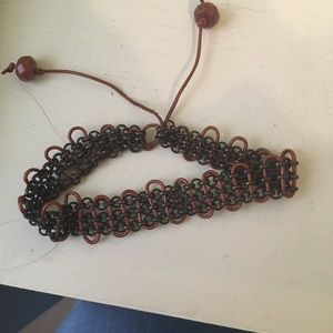 Gorgeous orange and metal bracelet