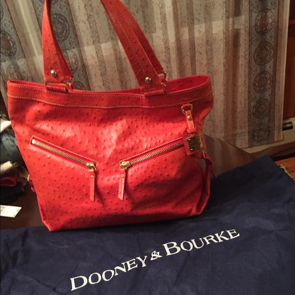 Ostrich leather Dooney and Bourne tote