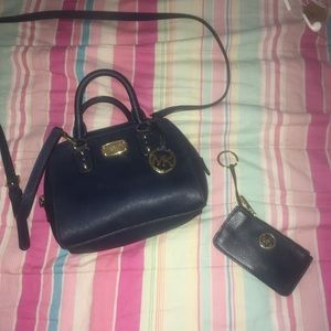 Michael Kors Navy Purse w/ Coin Purse!