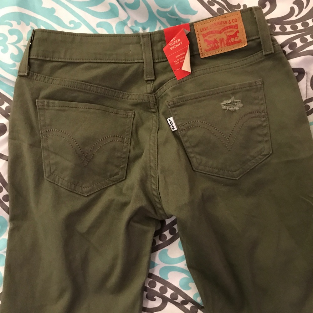 Olive green Levi jeans