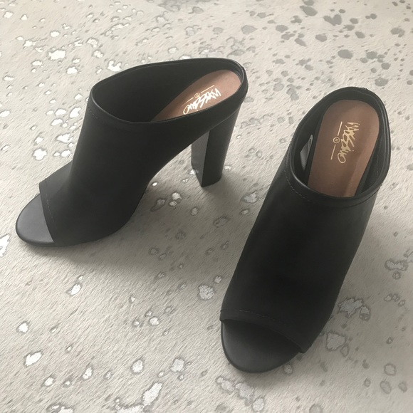 Mossimo Supply Co. Shoes - Worn once black peep toe mules