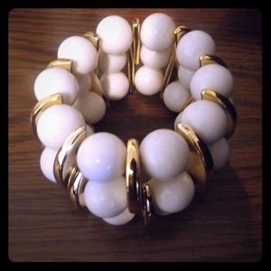 White and Gold Bracelet