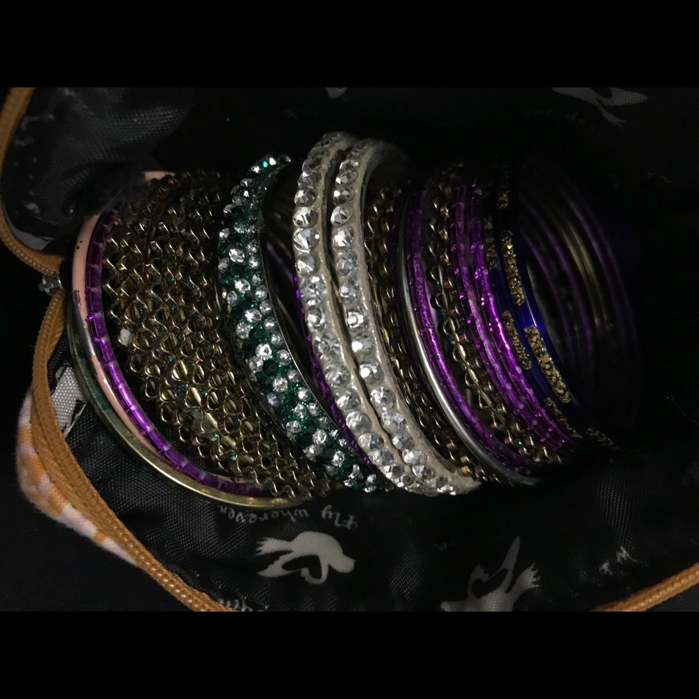 bundle of bracelet bangles multi color