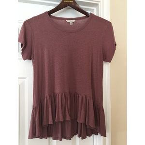 Calvin Klein Pink Ruffle T