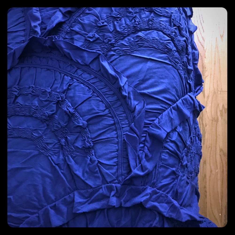 Anthropologie Rivulets Queen Quilt and Shams