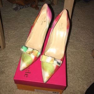 Watercolor Kate Spade Fabric Pumps